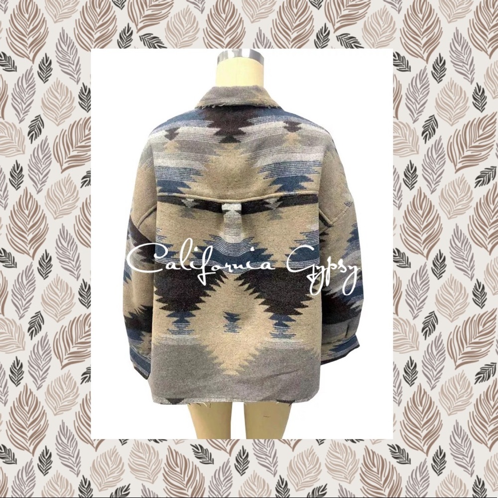 Aztec Western Distressed Jacket - Picture 3 of 10